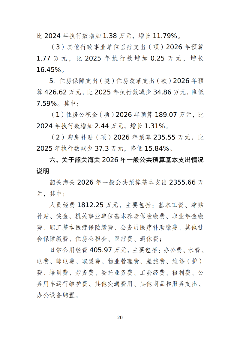 韶关海关本级2026年预算公开 _22